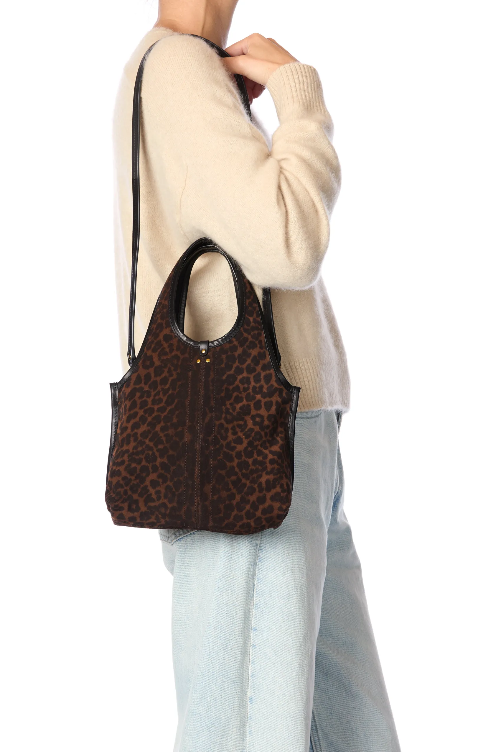 Jérôme Dreyfuss Paco S ImpriméLéopardNaturelSplitSuede New