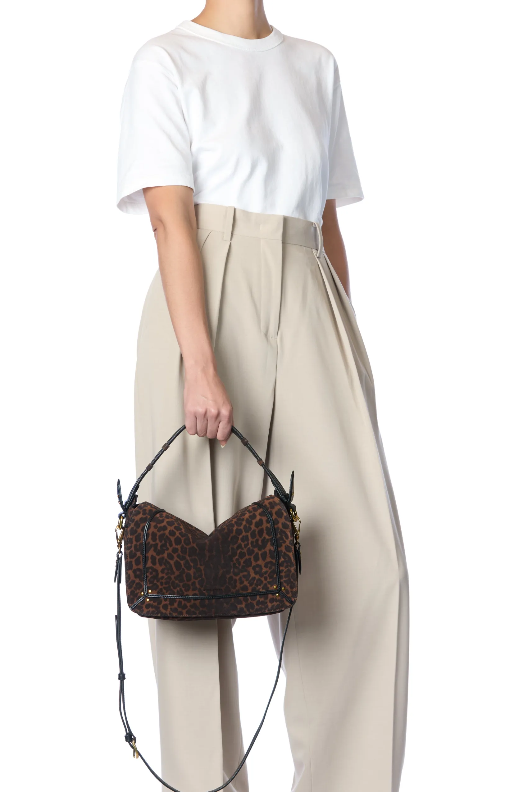 Jérôme Dreyfuss Pepito M ImpriméLéopardNaturelSplitSuede Hot