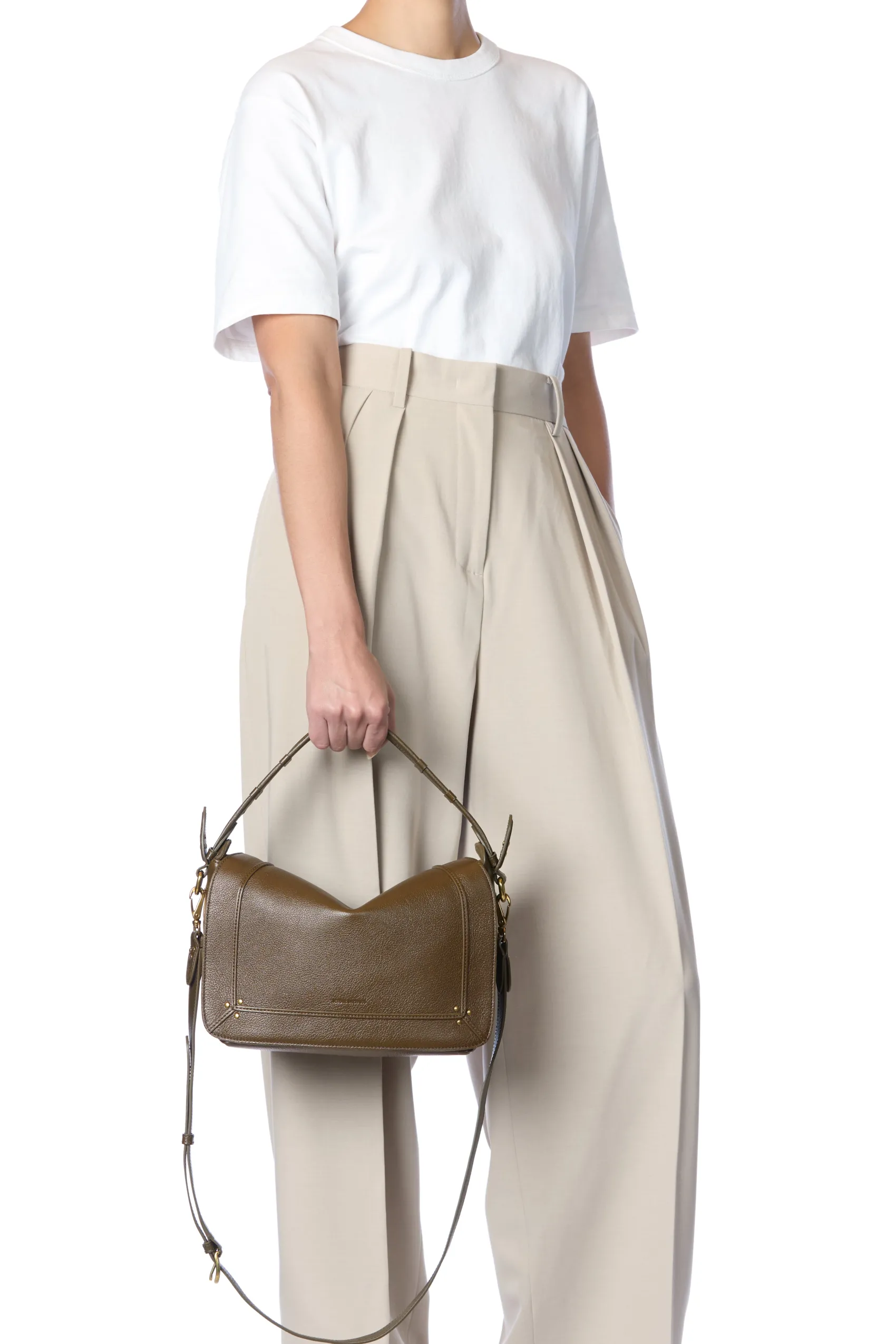 Jérôme Dreyfuss Pepito M KakiBuffaloskin Clearance