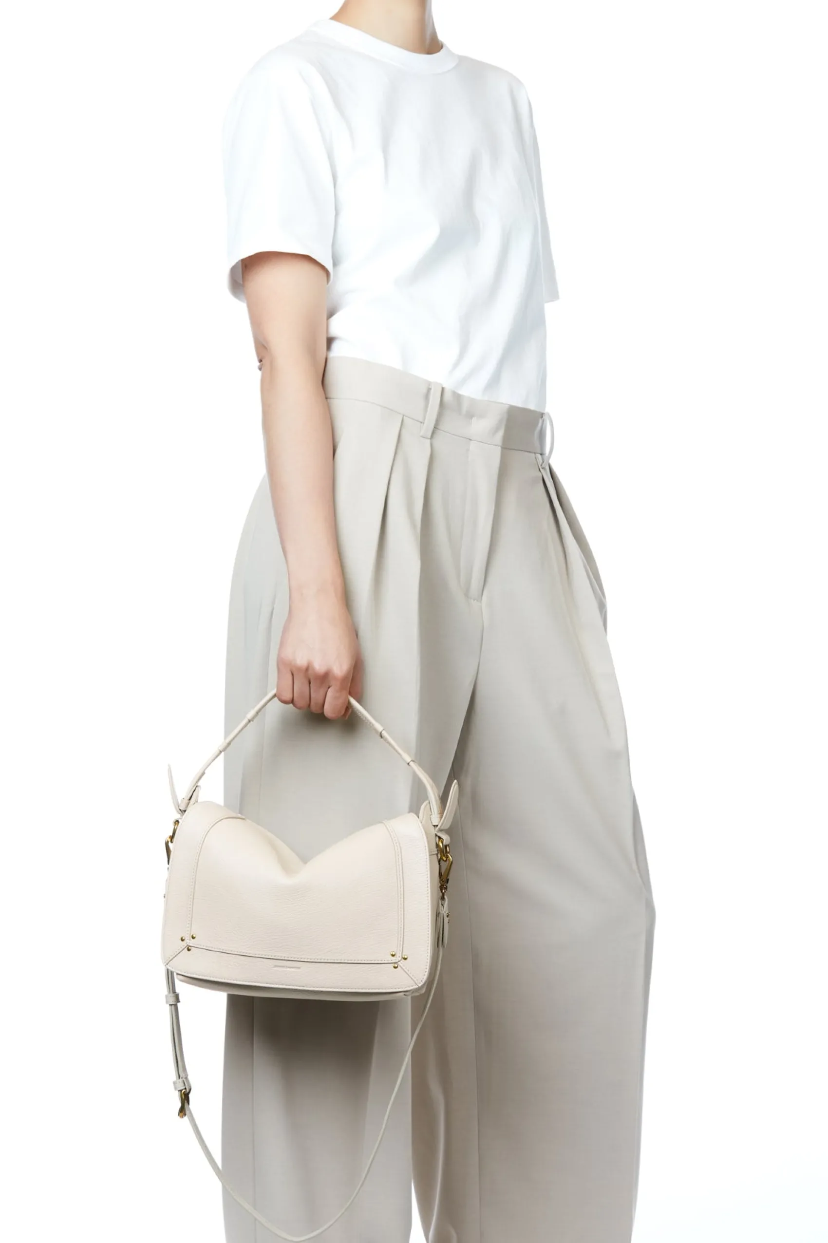 Jérôme Dreyfuss Pepito M EcruGrainéGoatskin Discount