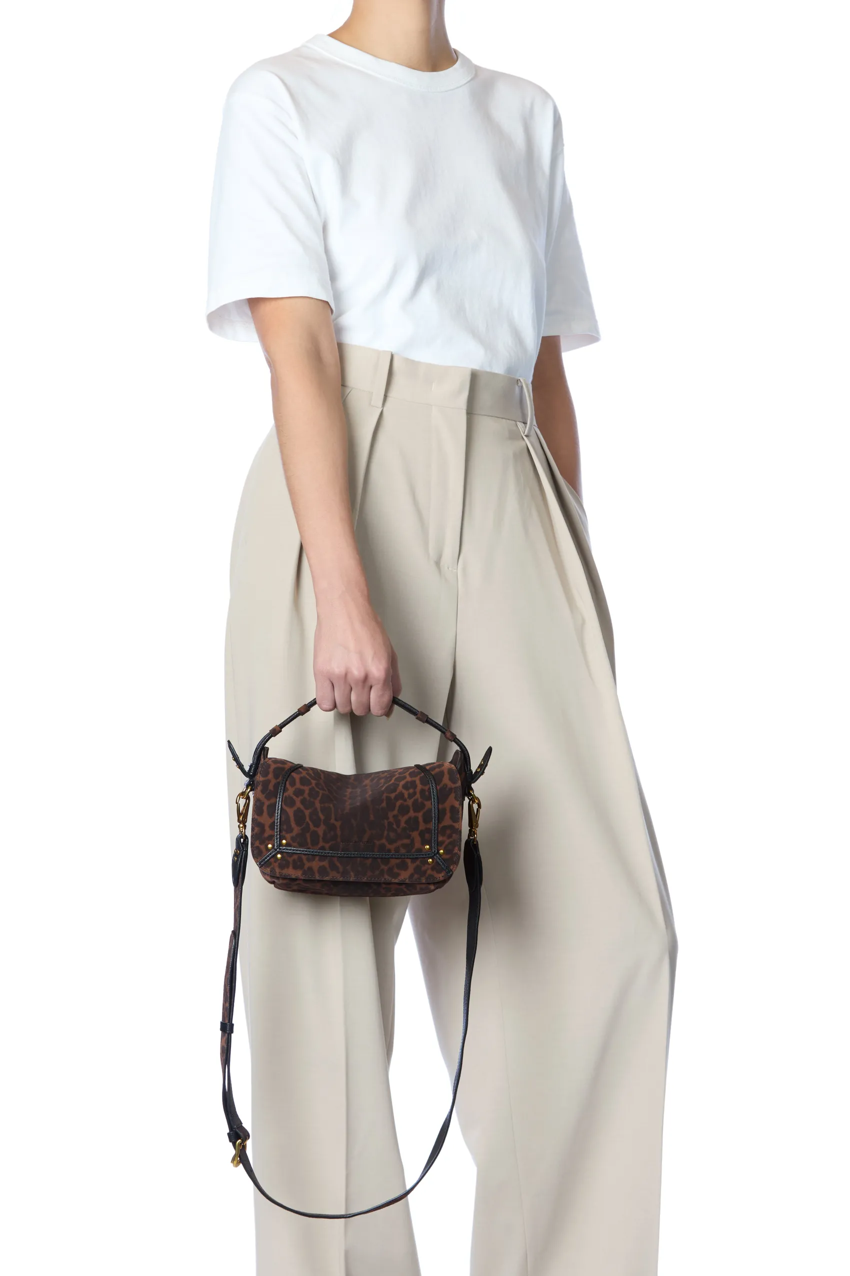 Jérôme Dreyfuss Pepito S ImpriméLéopardNaturelSplitSuede Sale