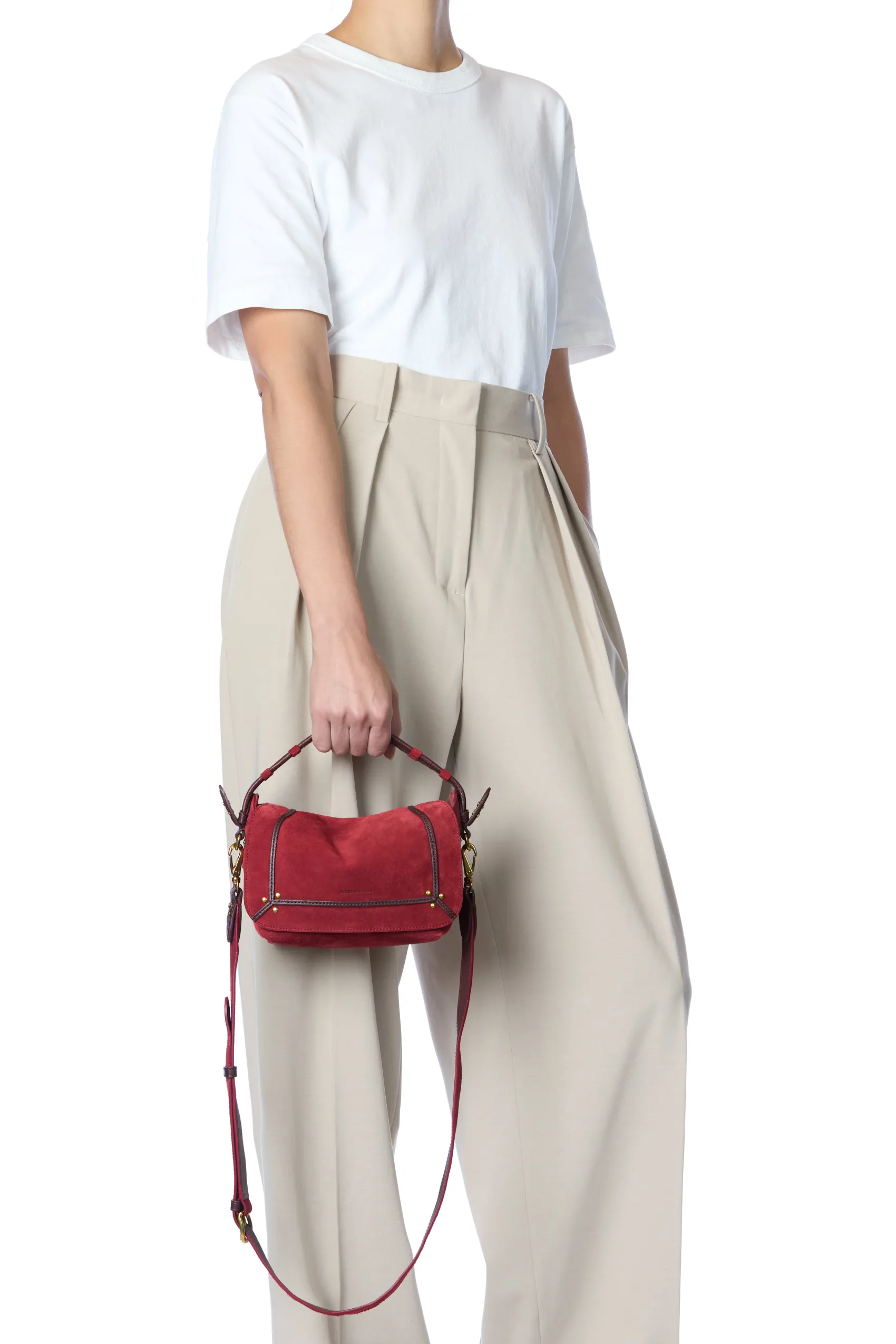 Jérôme Dreyfuss Pepito S BurgundySplitSuede Online