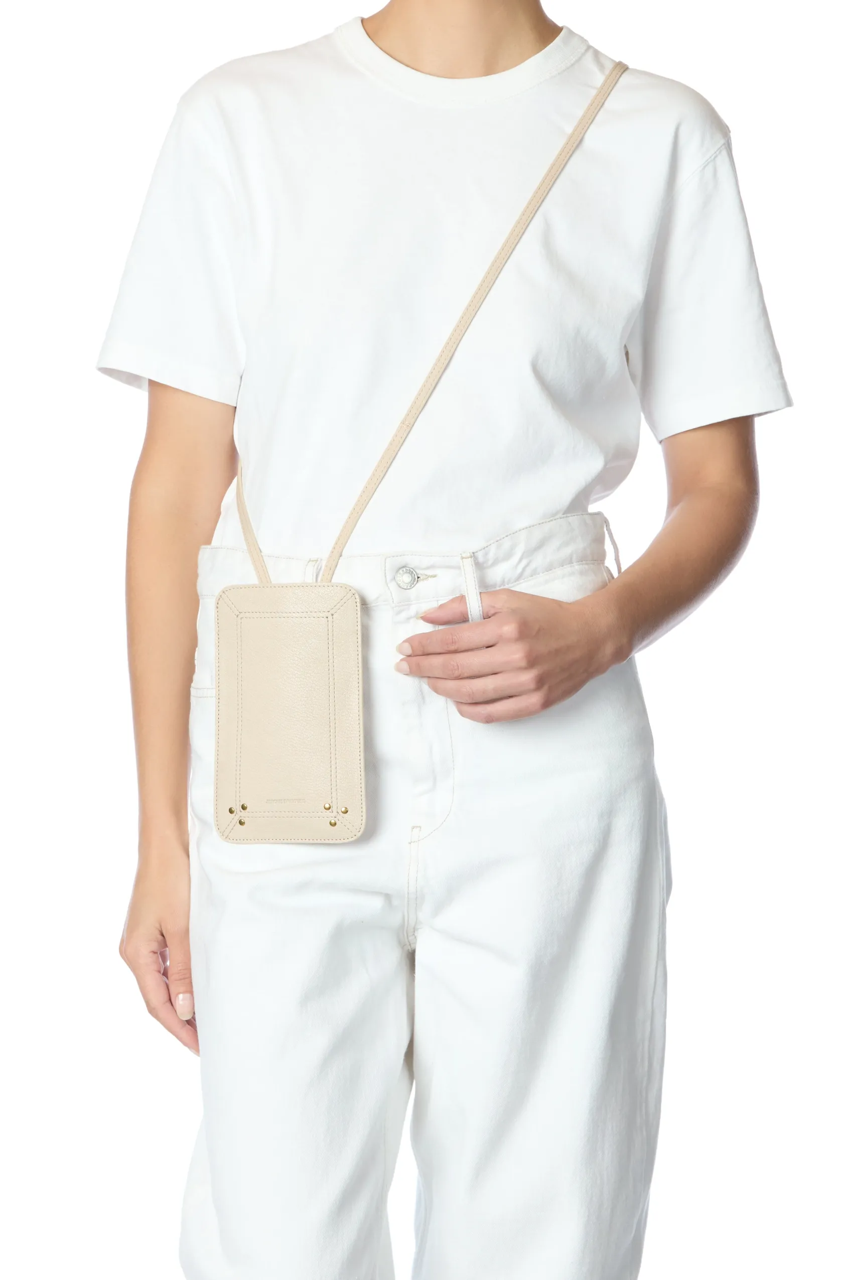 Jérôme Dreyfuss Porte Mobile EcrugrainéGoatskin Sale