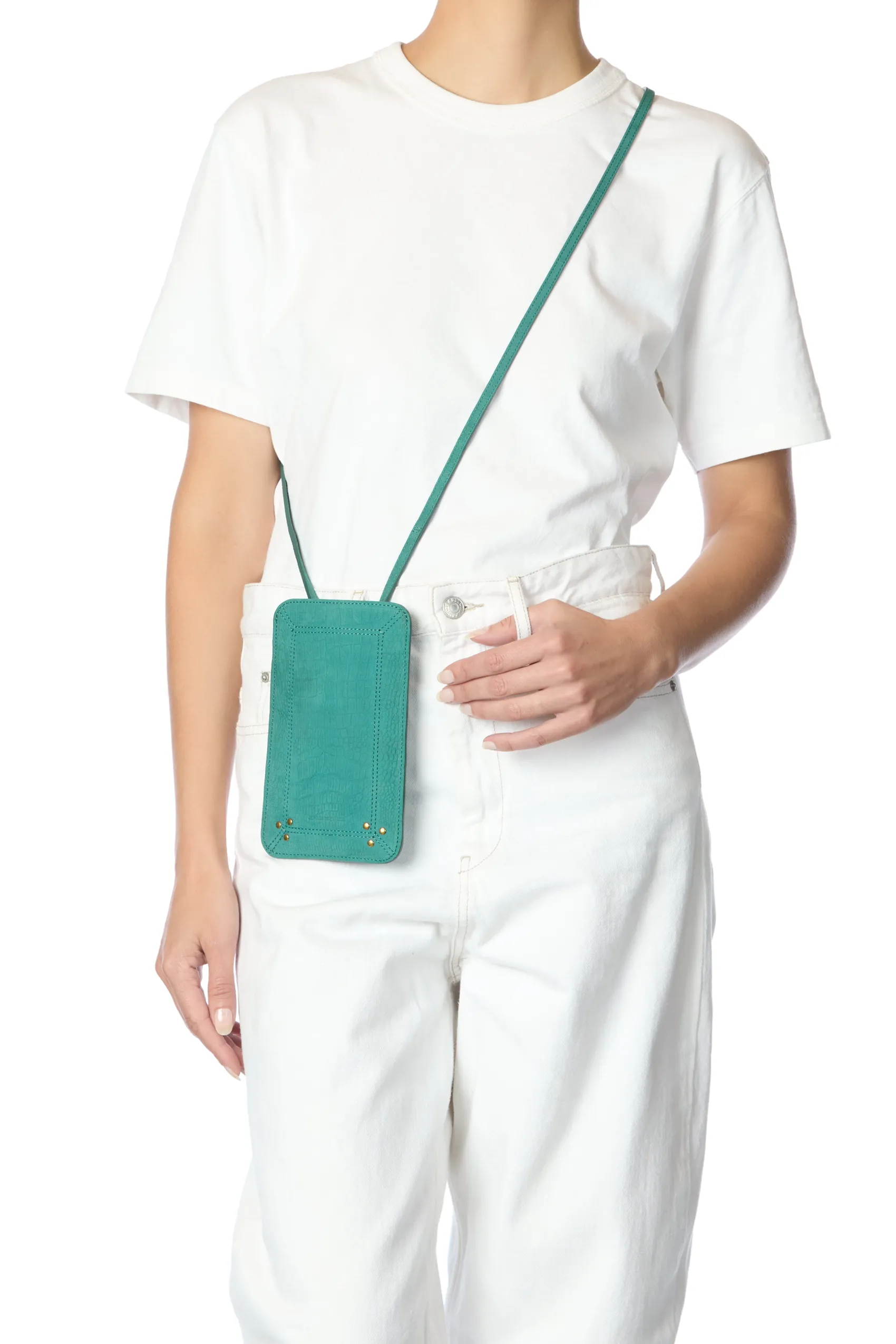 Jérôme Dreyfuss Porte Mobile ImpriméCrocoAgavetaurillon Flash Sale