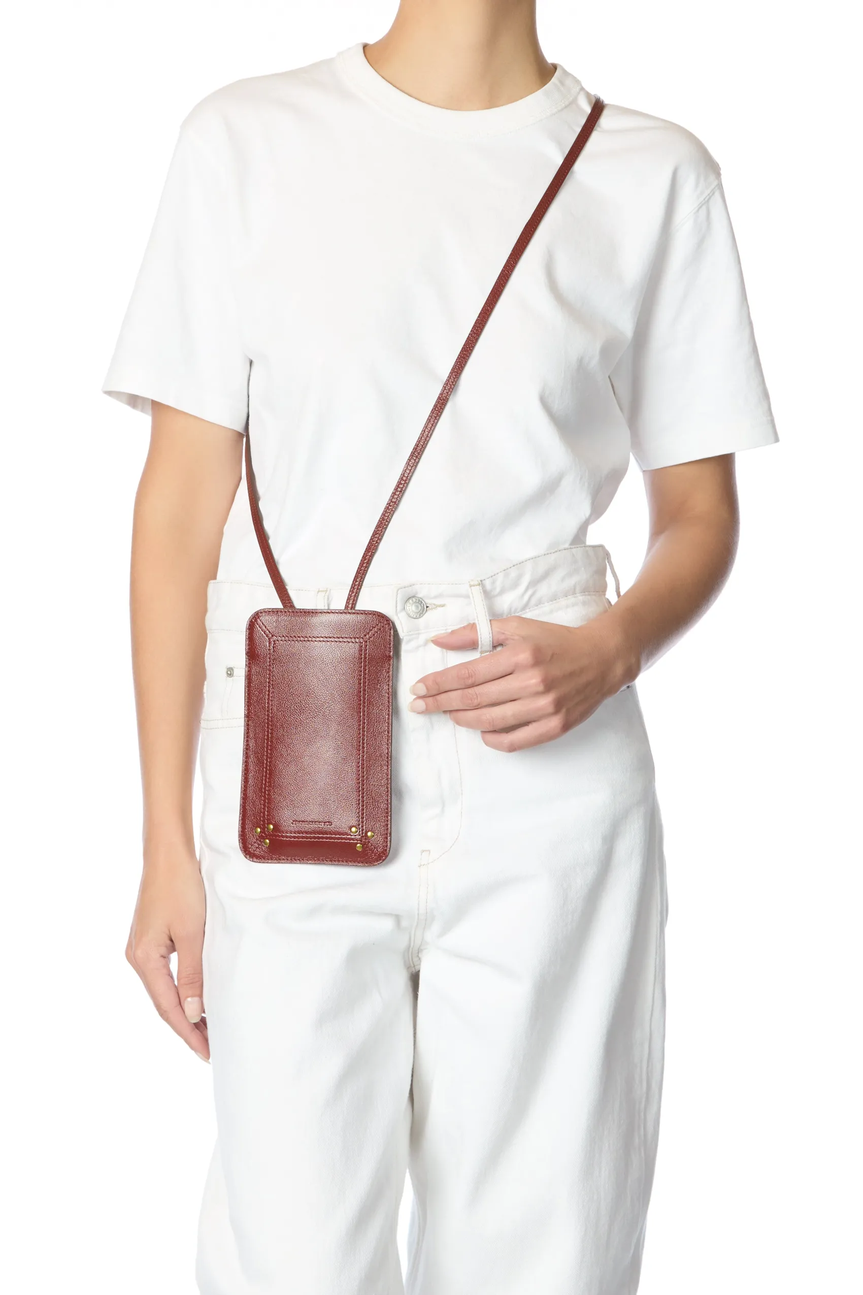 Jérôme Dreyfuss Porte Mobile AcajouBuffaloskin Clearance