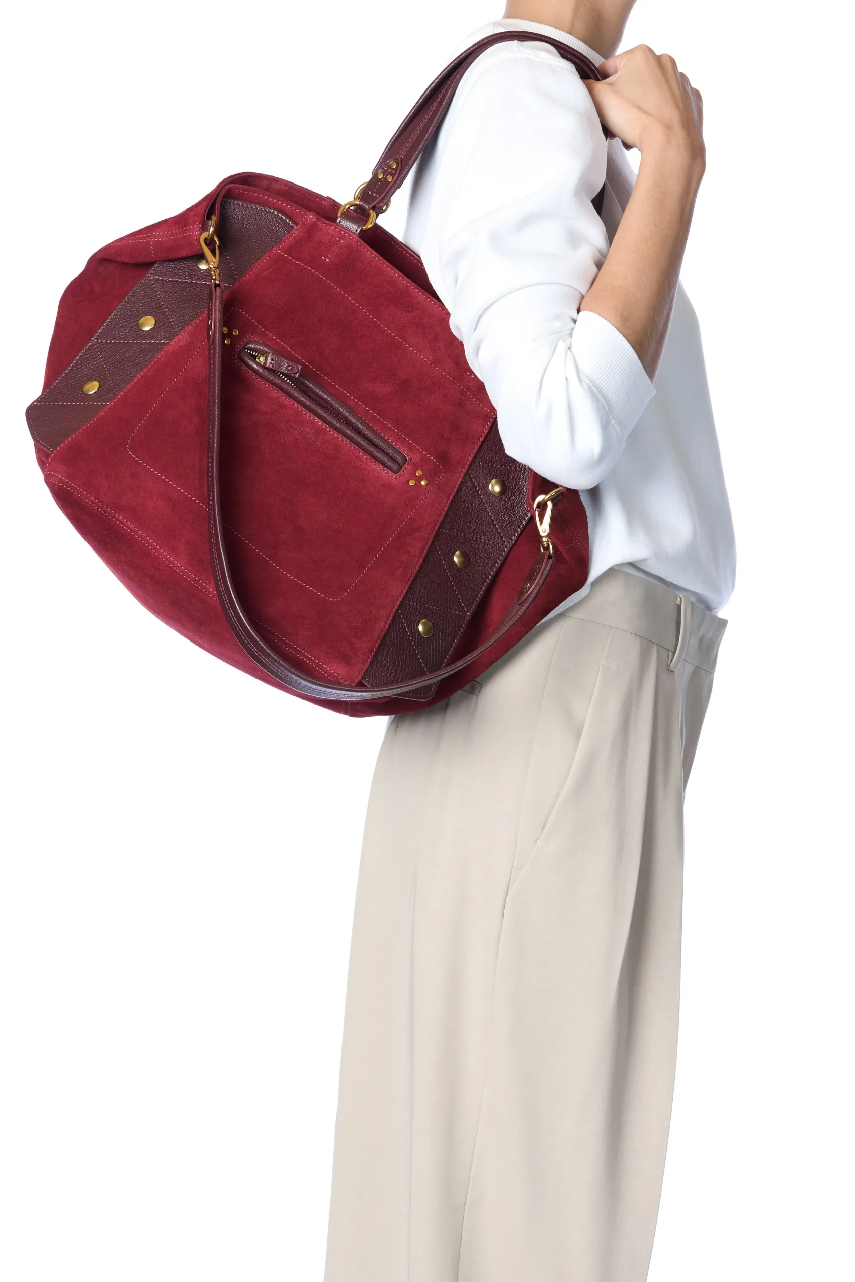 Jérôme Dreyfuss Roger BurgundySplitSuede Clearance