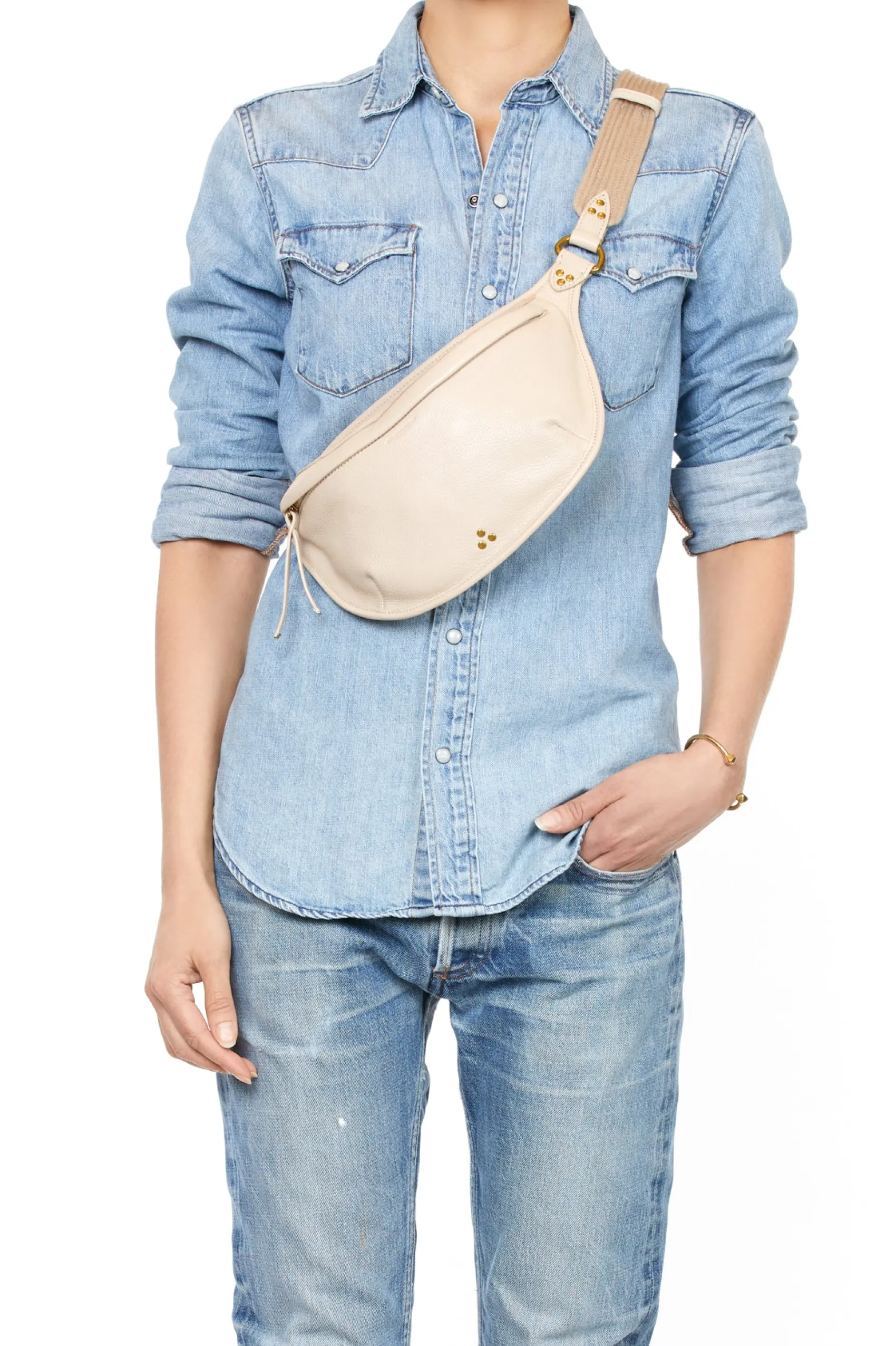 Jérôme Dreyfuss Stan Banane EcrugrainéGoatskin Fashion