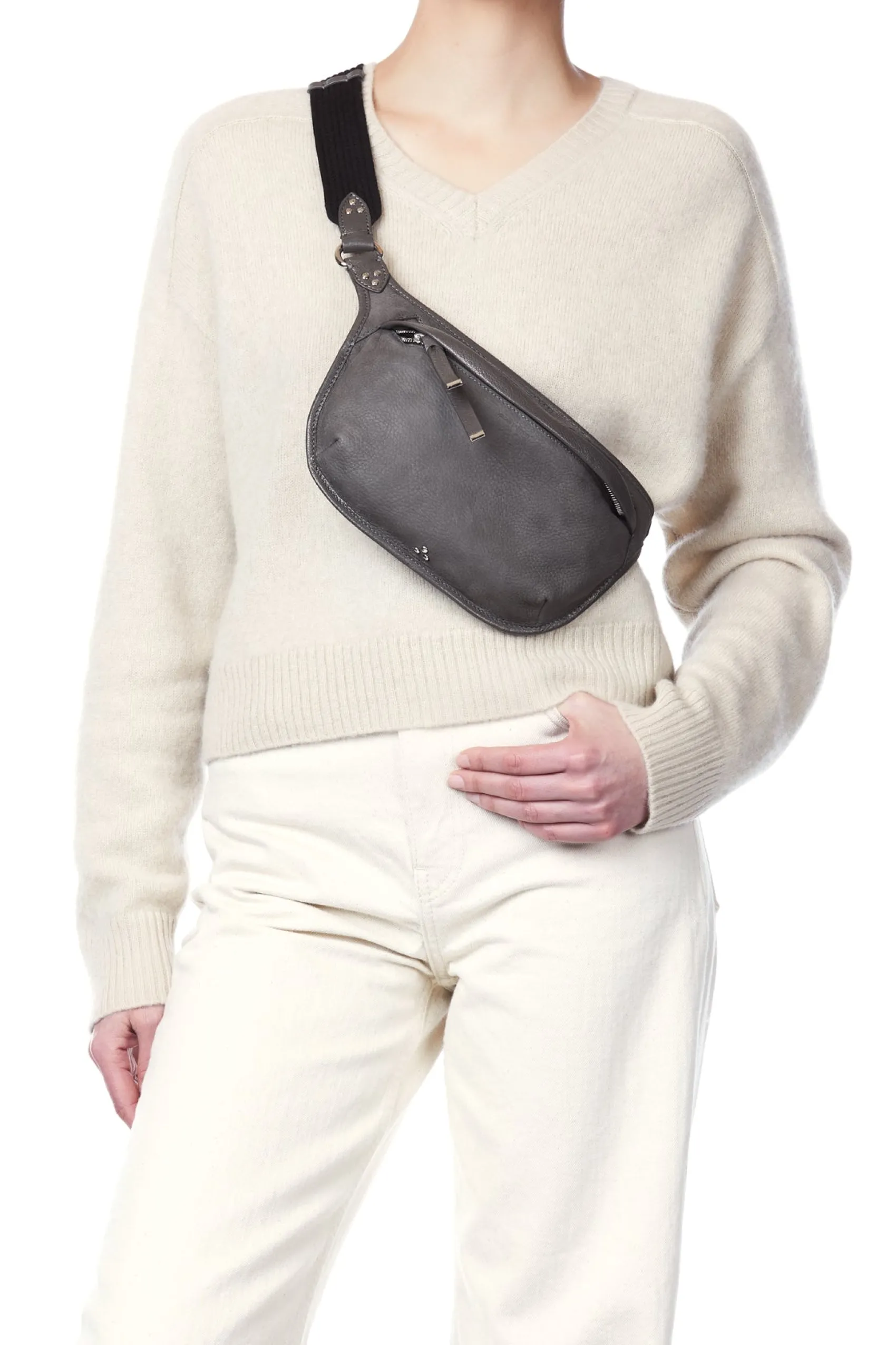 Jérôme Dreyfuss Stan Banane AnthraciteCalfskin Online