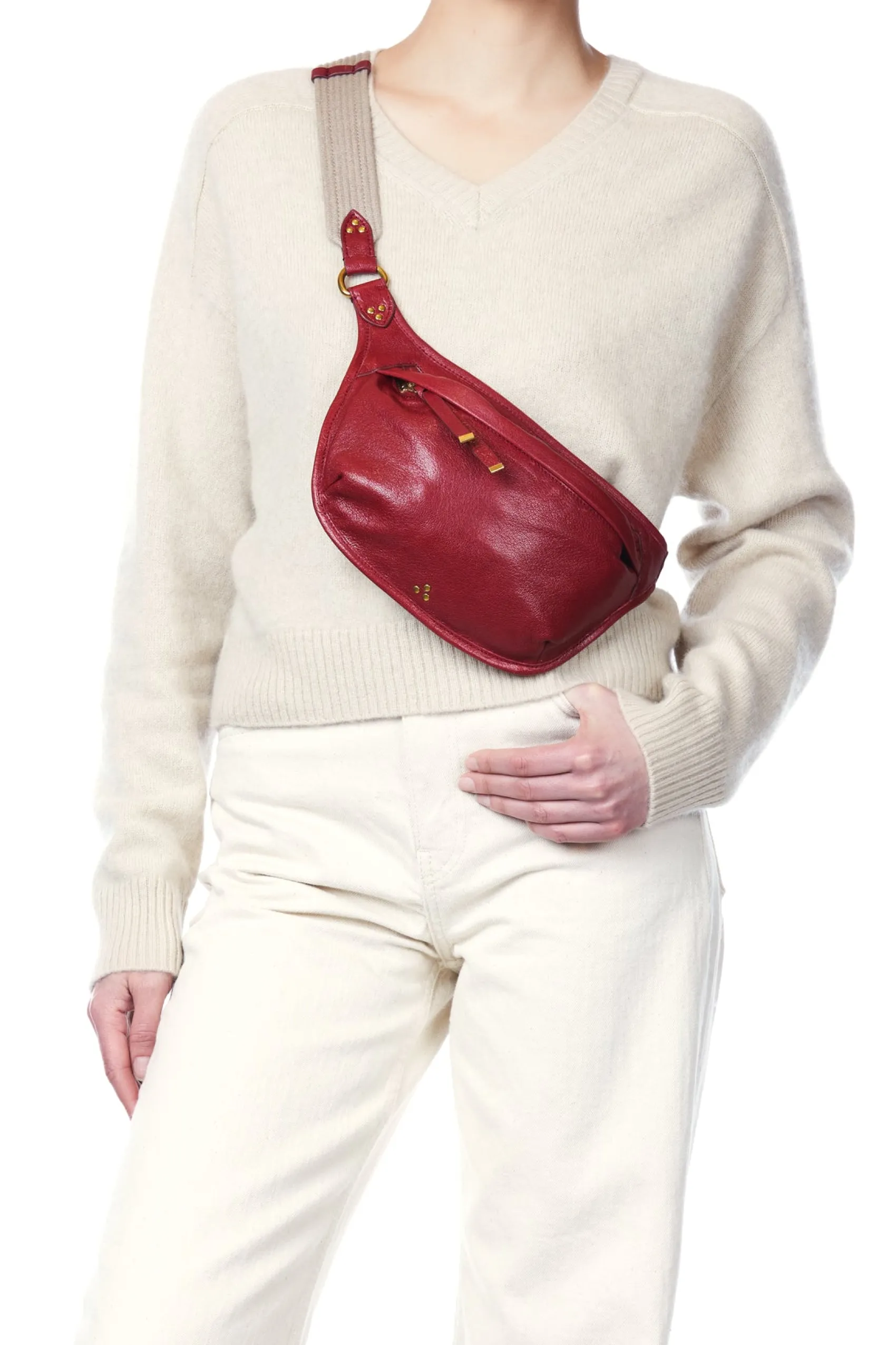 Jérôme Dreyfuss Stan Banane RubyGoatskin Outlet