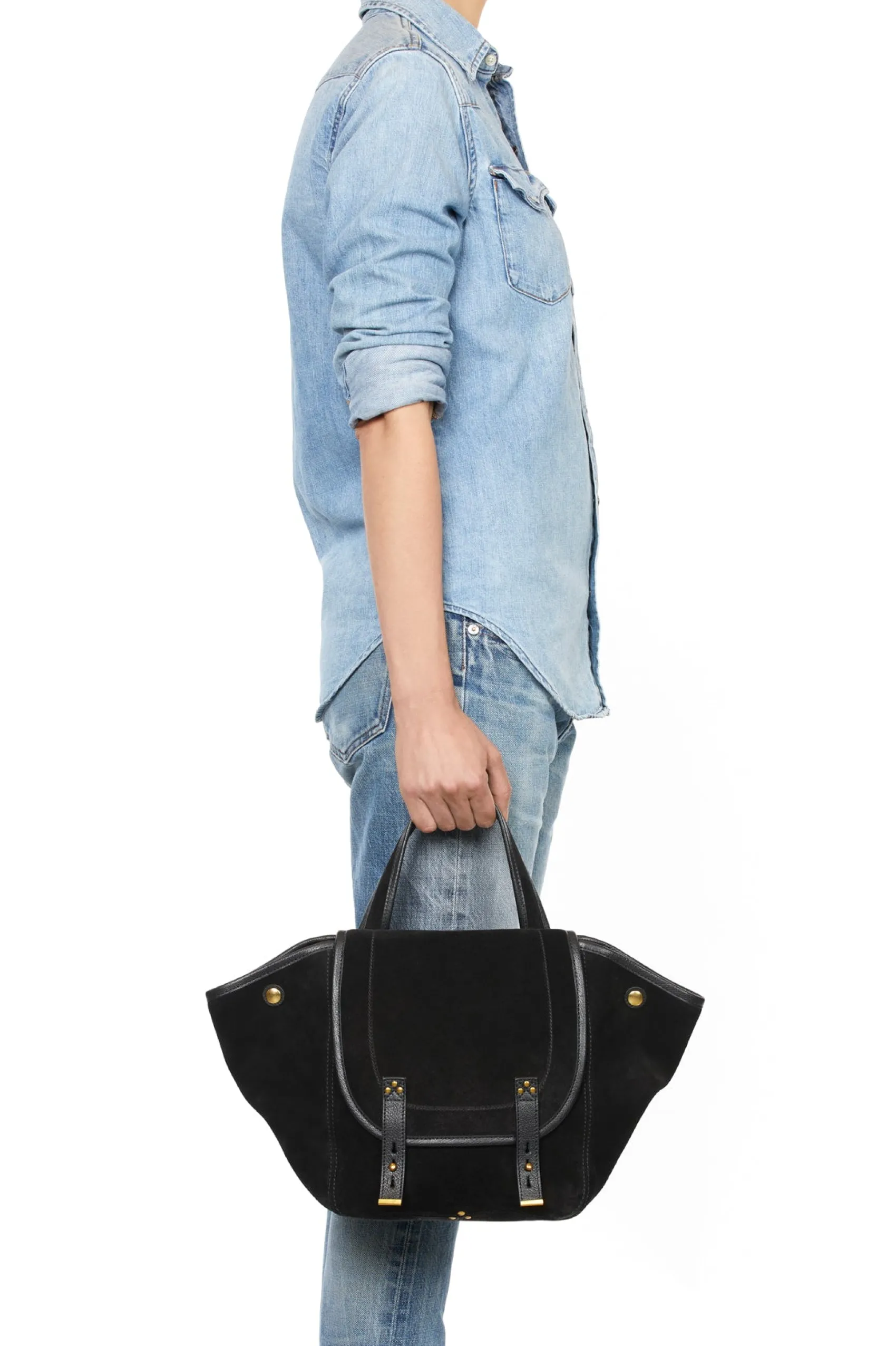 Jérôme Dreyfuss Stan Panier M NoirSplitSuede Discount